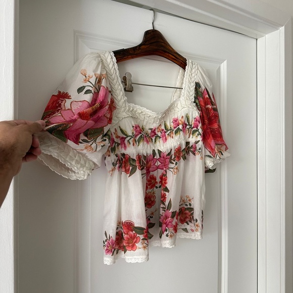 Farm Rio Off-White Summer Fruit Blouse - Picture 2 of 9